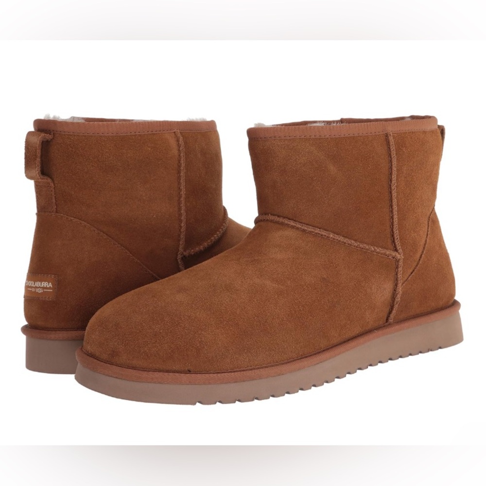 Koolaburra by UGG mens Burra Mini Ankle Boots Chestnut Size 12